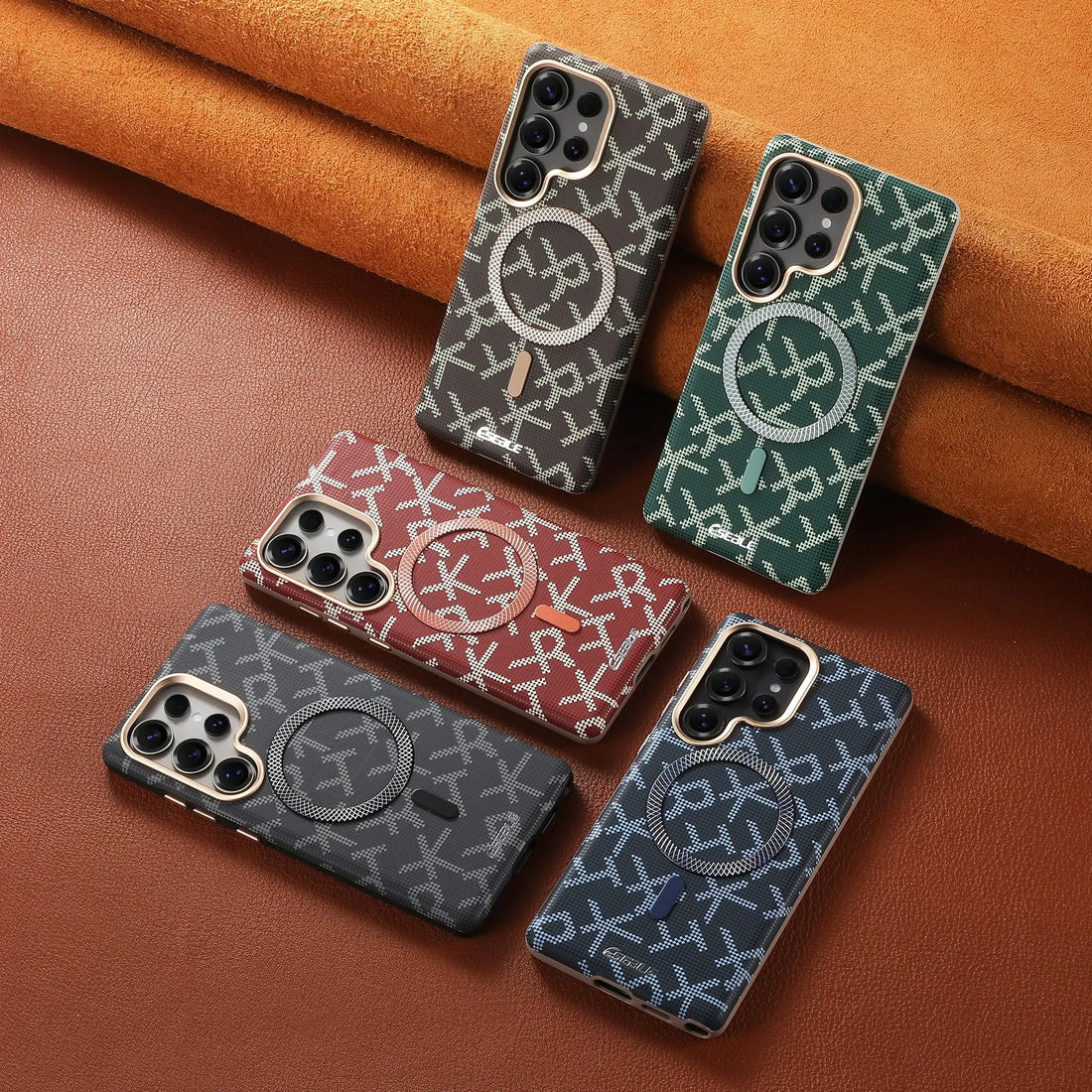 Case Samsung Leather Carbon Fiber MagSafe