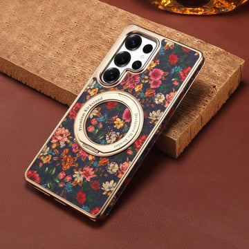Case Samsung Floral Rotating Stand MagSafe