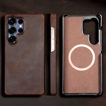 Case Samsung Retro Pull-Up Leather MagSafe